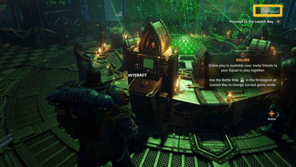 picture of the main menu and unlock coop in Space Marine 2.