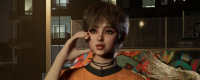 "inZOI" Short-haired girl pinched her face to share
