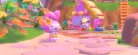 Introduction to the method of collecting chocolate coins using Noor in "Katie Island Adventure"