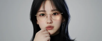 "inZOI" long-haired intellectual beauty pinched her face to share