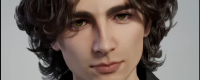 "inZOI" European and American melancholy handsome guy pinched his face to share